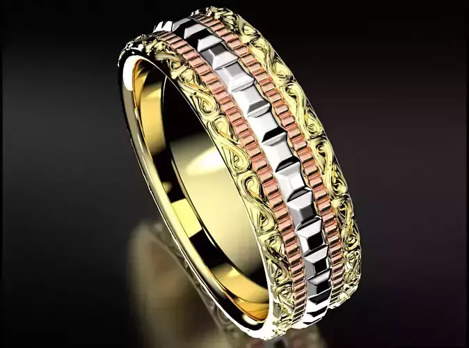 Prefabricated wedding ring 754