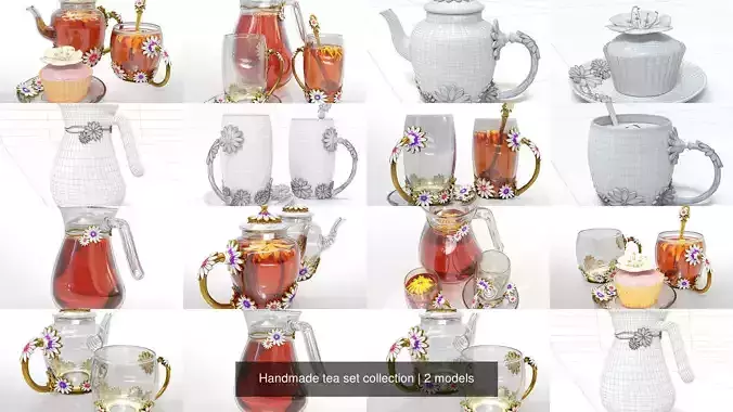 Handmade tea set collection 