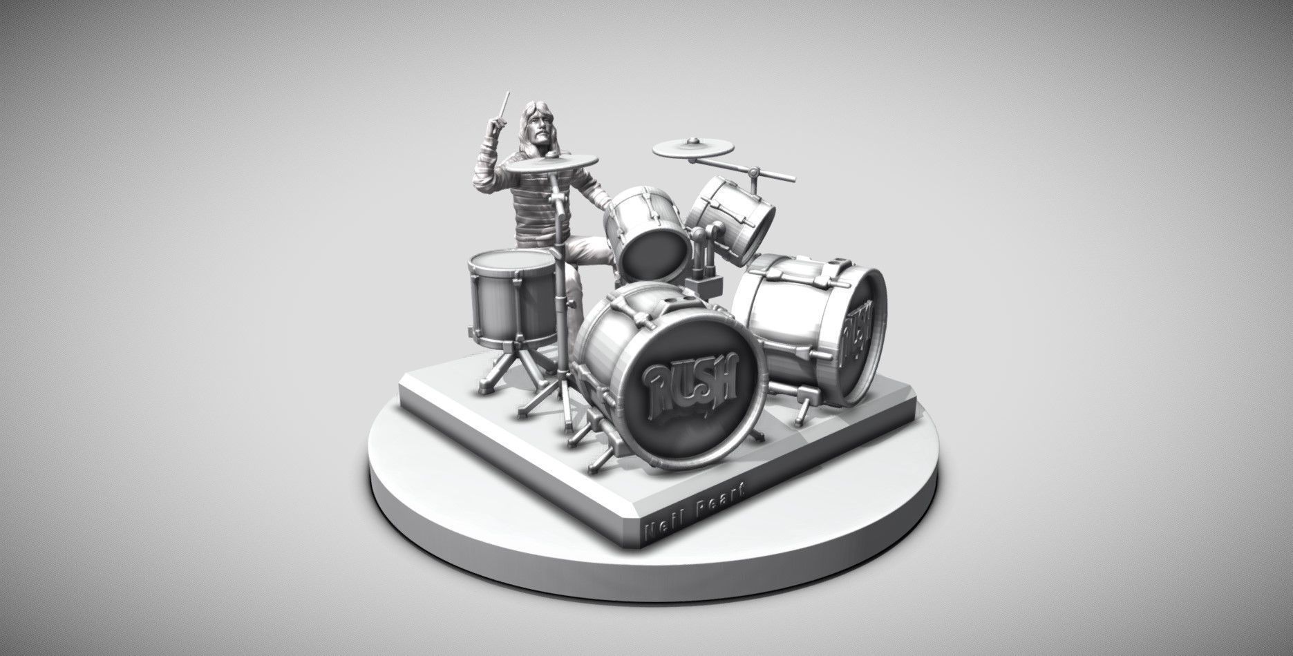 Neil Peart - Rush 3D printing 3D print model_12