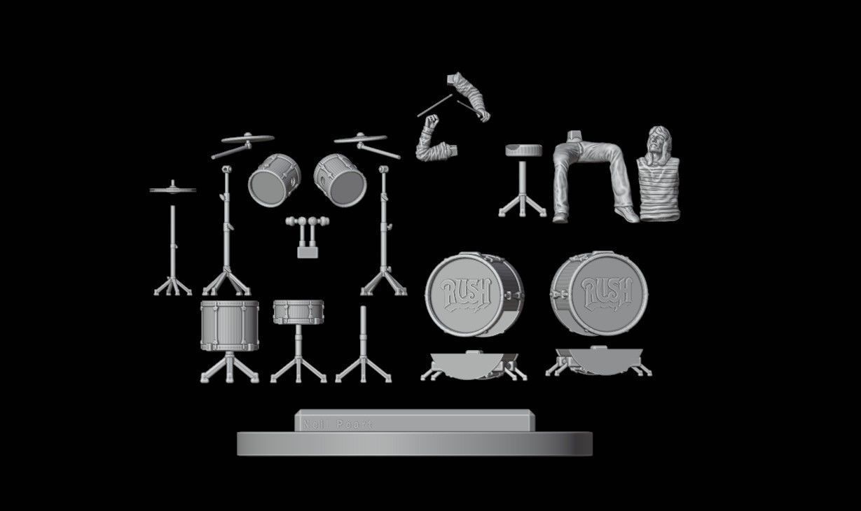 Neil Peart - Rush 3D printing 3D print model_15