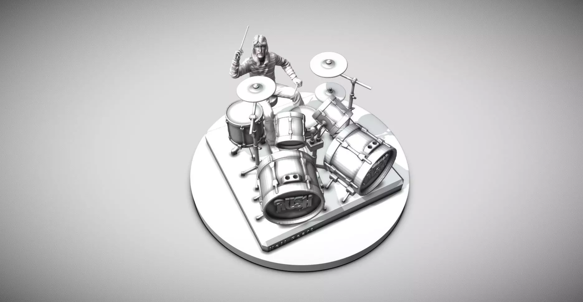 Neil Peart - Rush 3D printing 3D print model_0