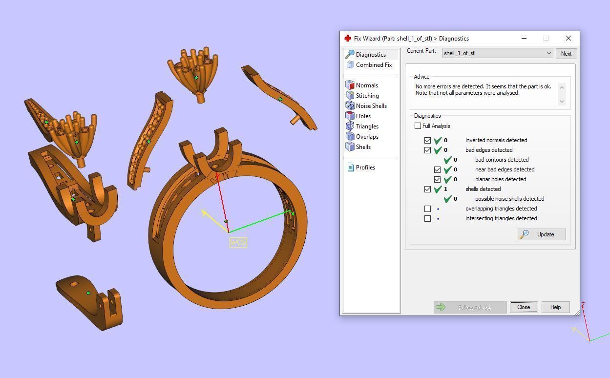 Ring and Earrings Diamond jewelry set 3d print model A67 3D print model_8