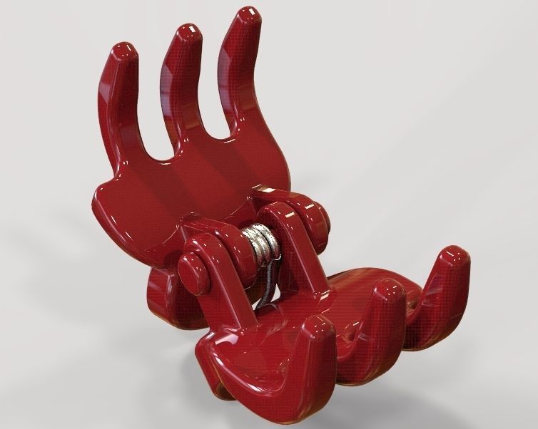 Micro Claw Clip 3D print model_31