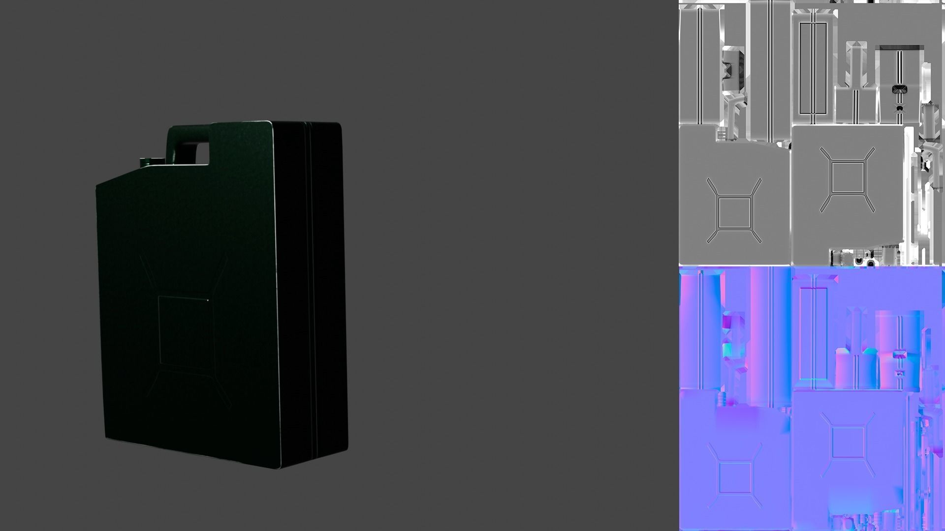 Canister PBR low-poly game ready box Low-poly 3D model_3