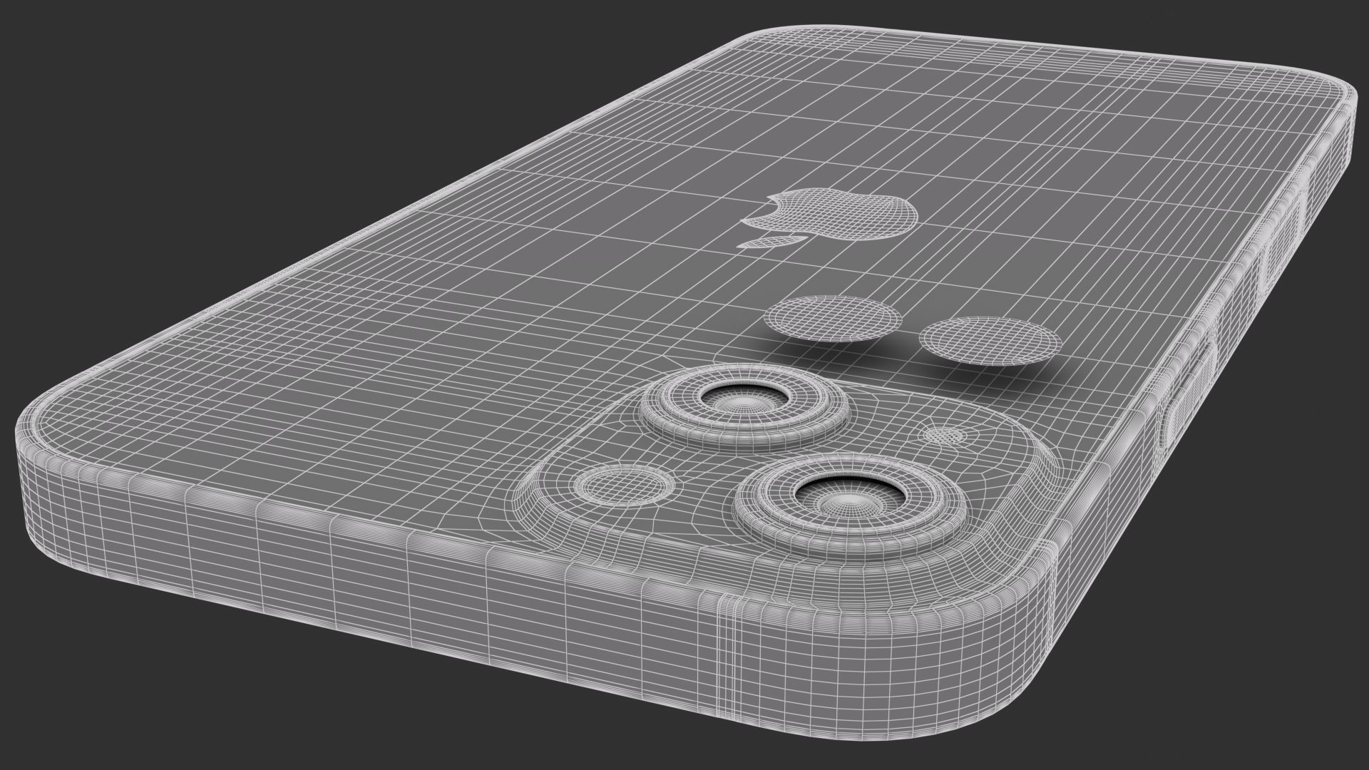 Apple iPhone 14 Midnight 3D model_15
