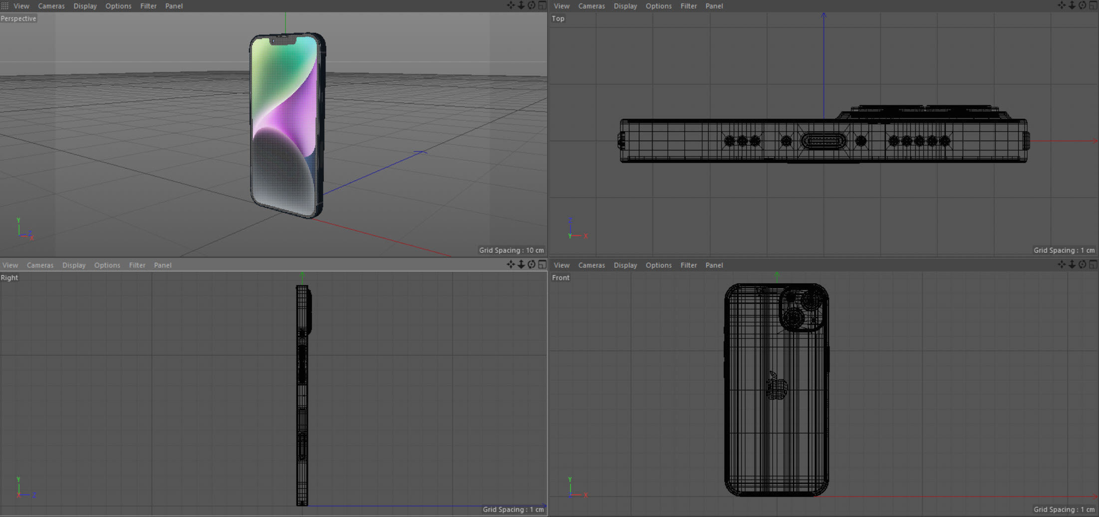 Apple iPhone 14 Midnight 3D model_19