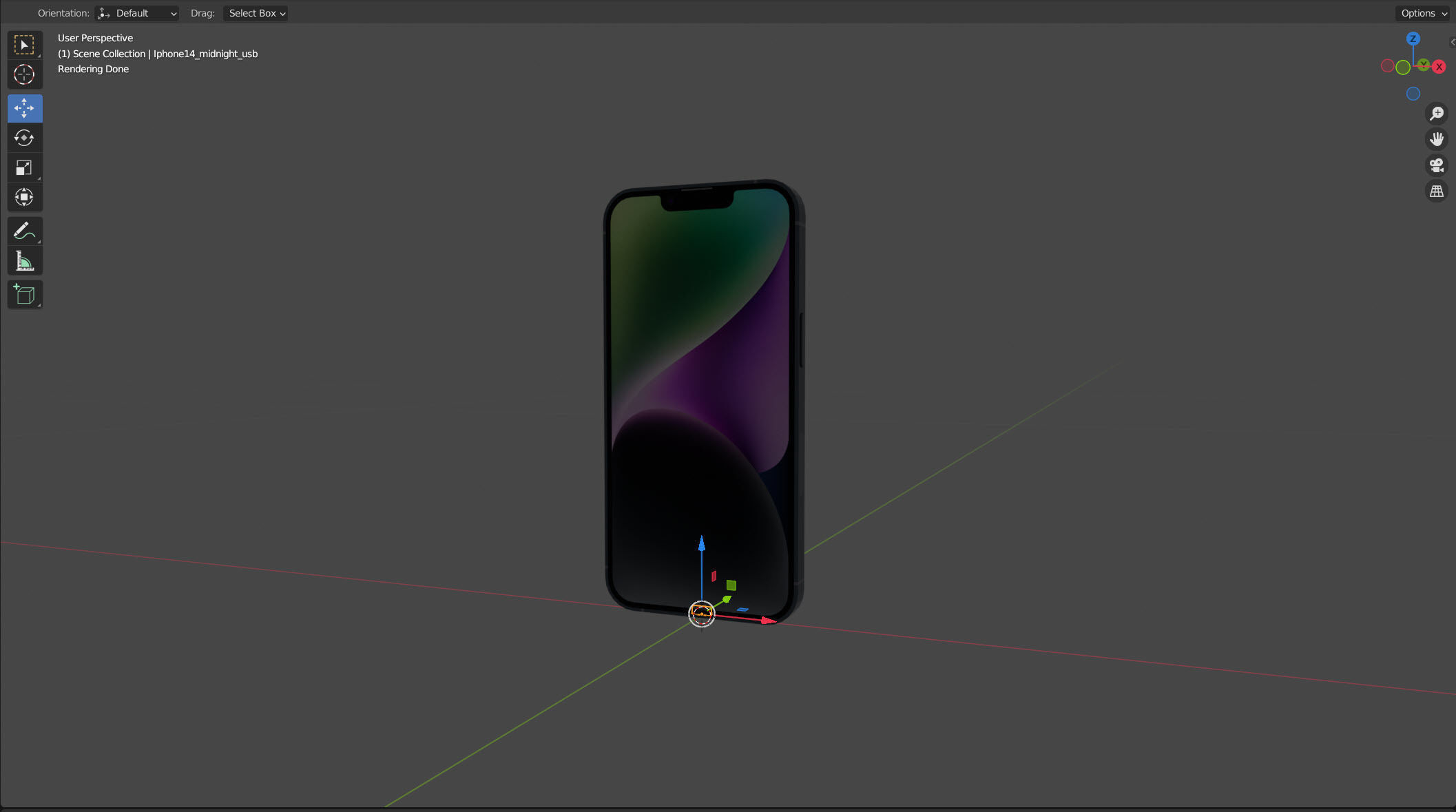 Apple iPhone 14 Midnight 3D model_18