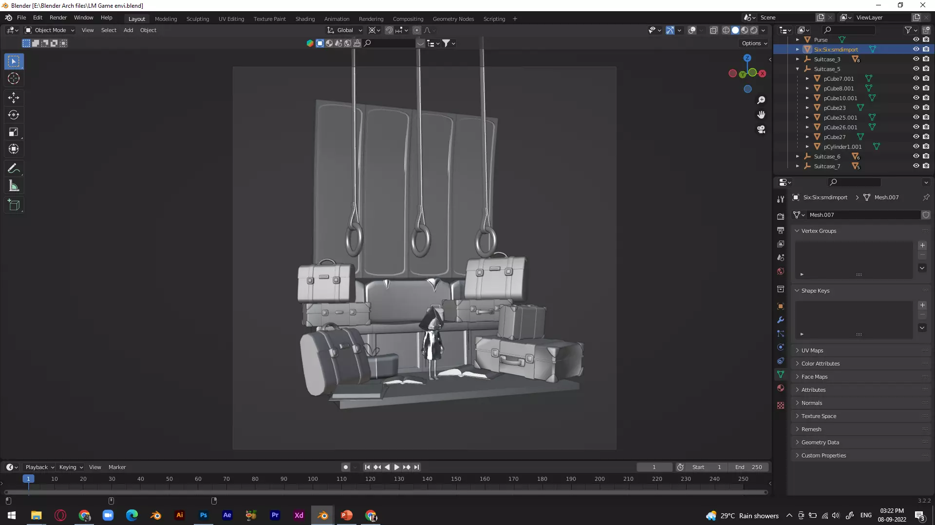 little nightmare game environment 3D model
