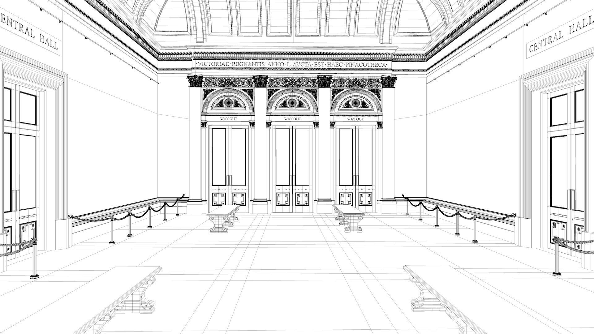 London National Gallery - Interior - Pack 3D model_5