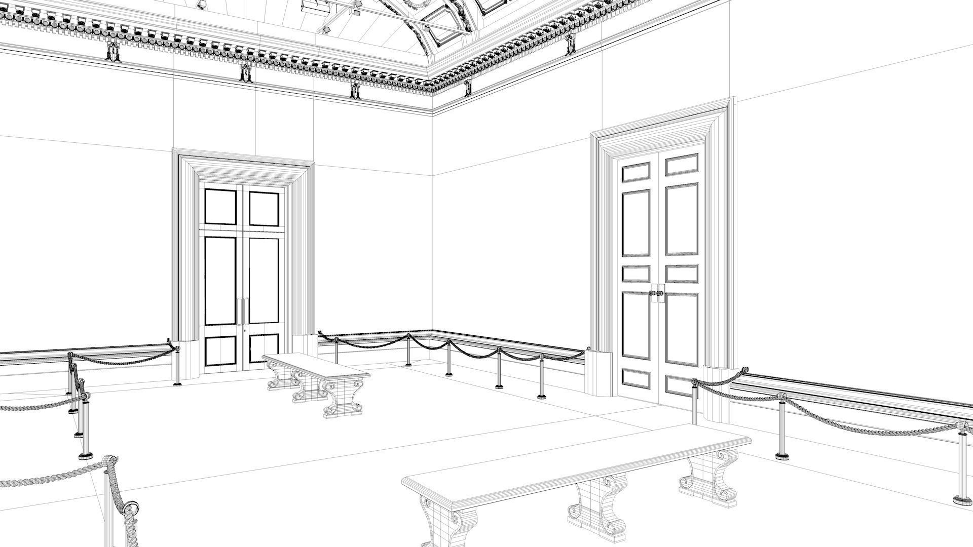 London National Gallery - Interior - Pack 3D model_46