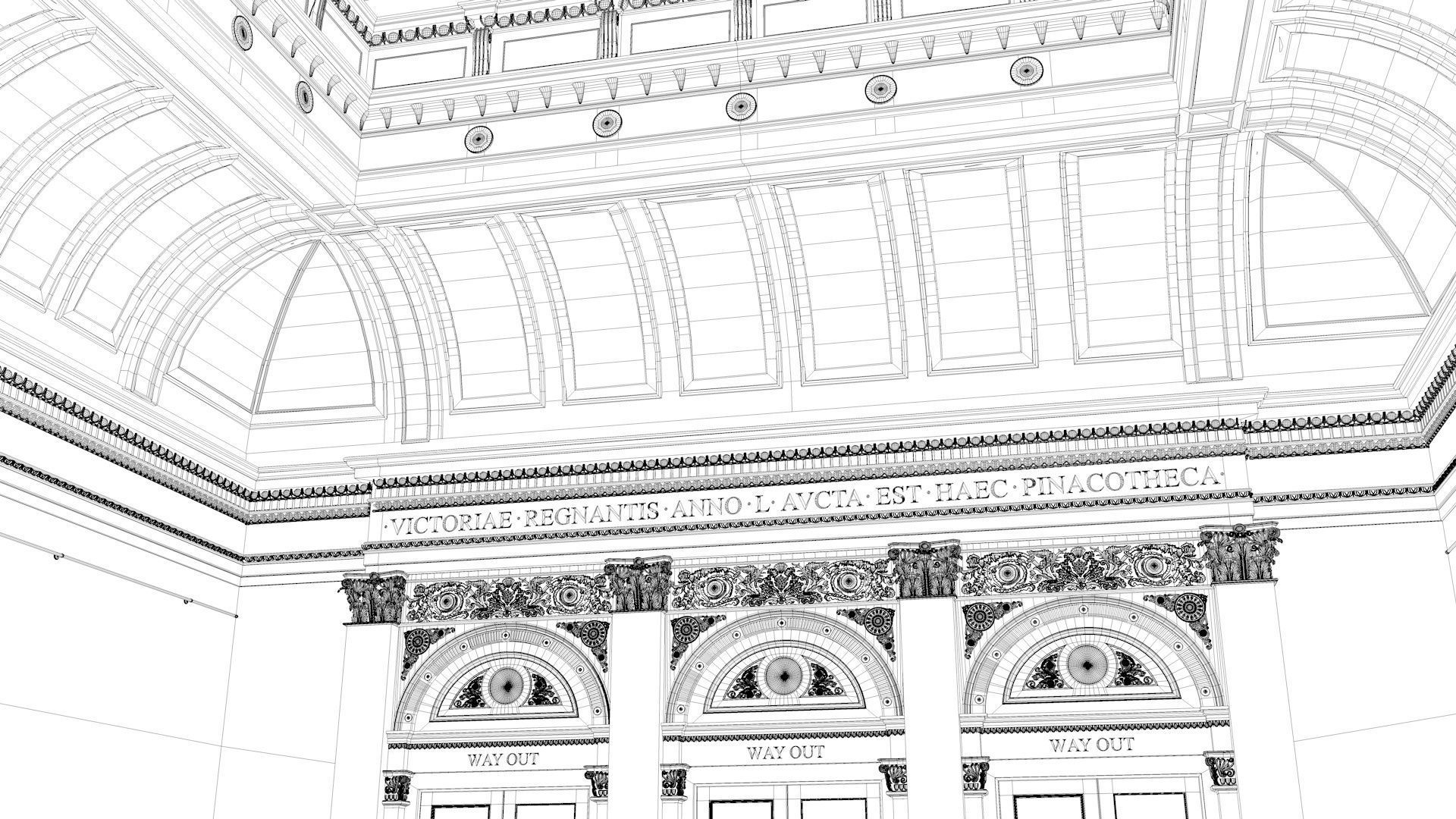 London National Gallery - Interior - Pack 3D model_9