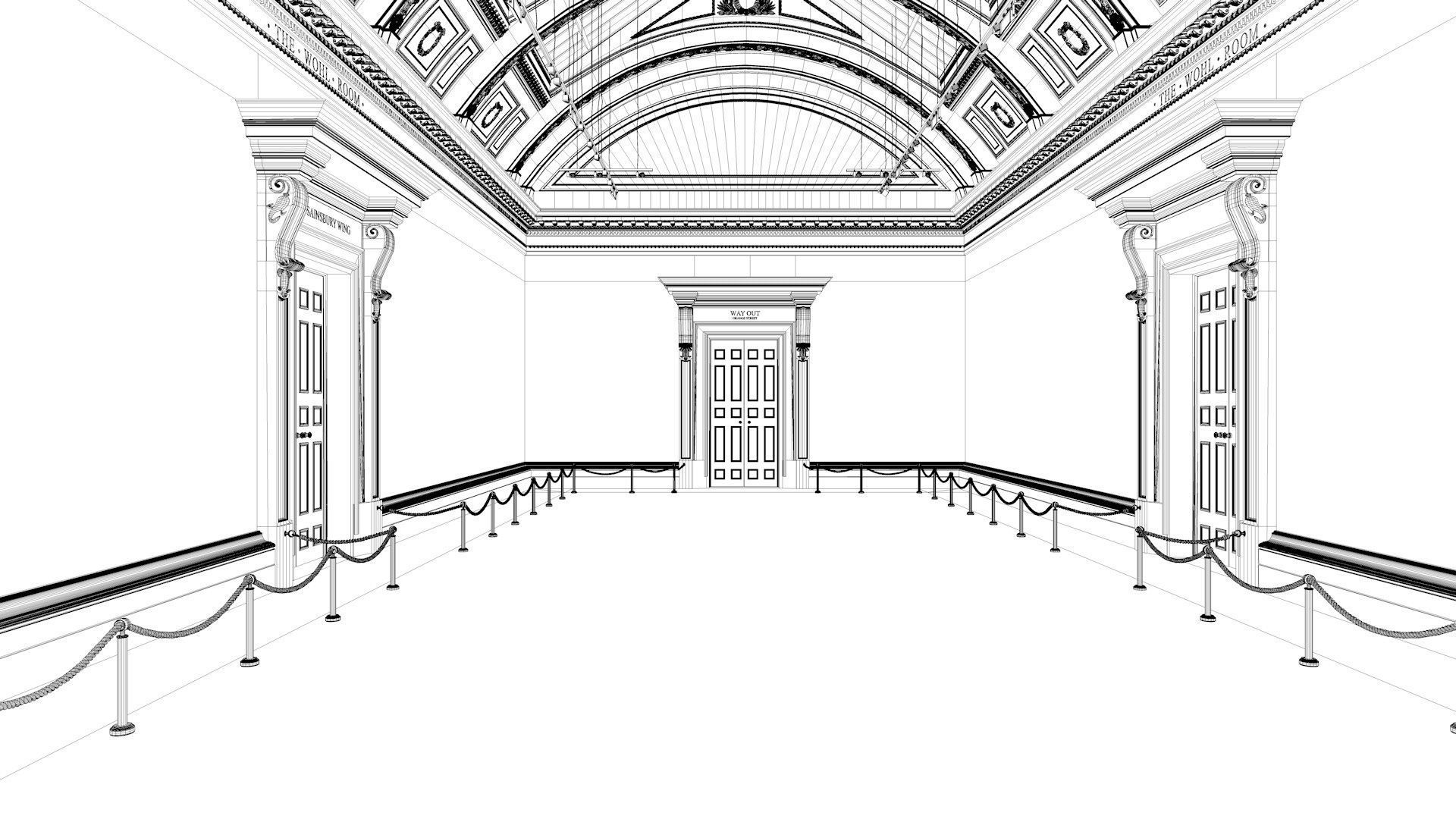 London National Gallery - Interior - Pack 3D model_52