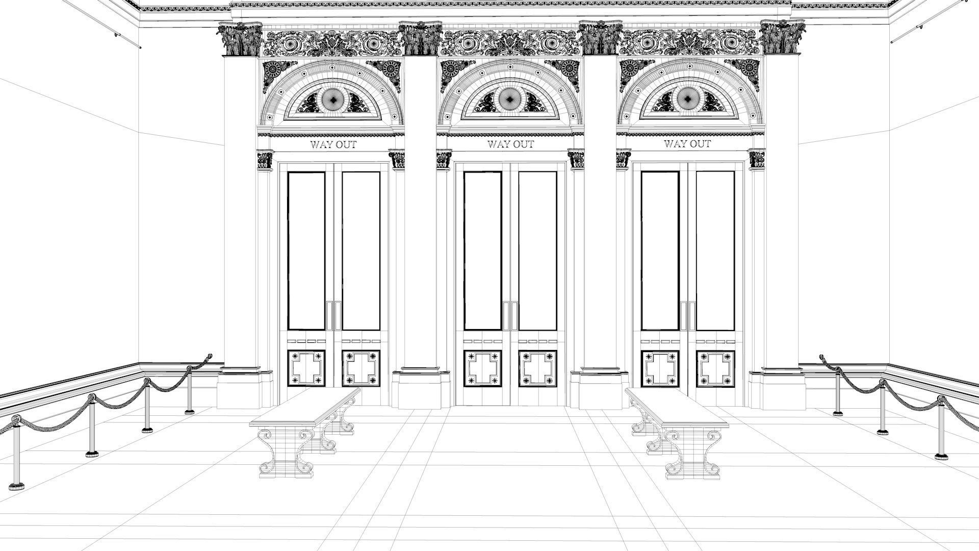 London National Gallery - Interior - Pack 3D model_11