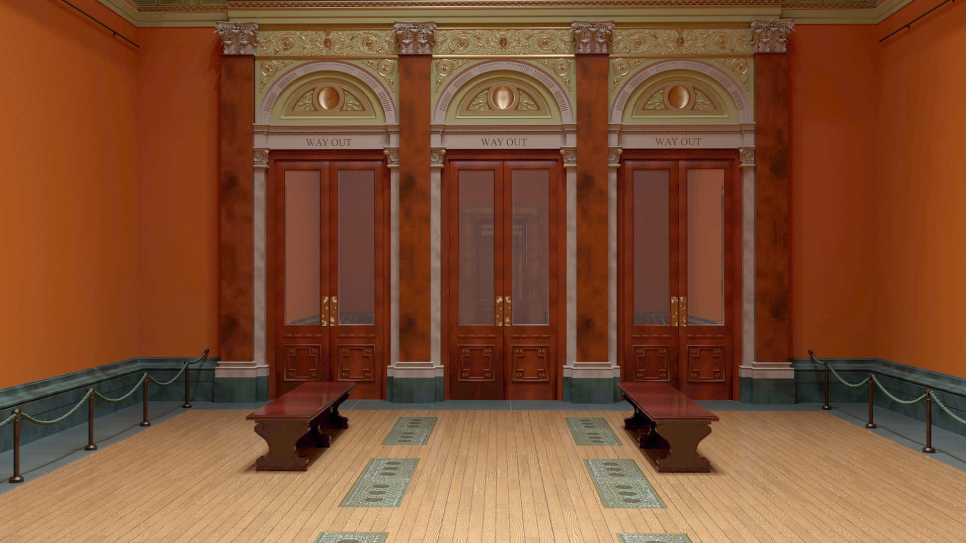 London National Gallery - Interior - Pack 3D model_10