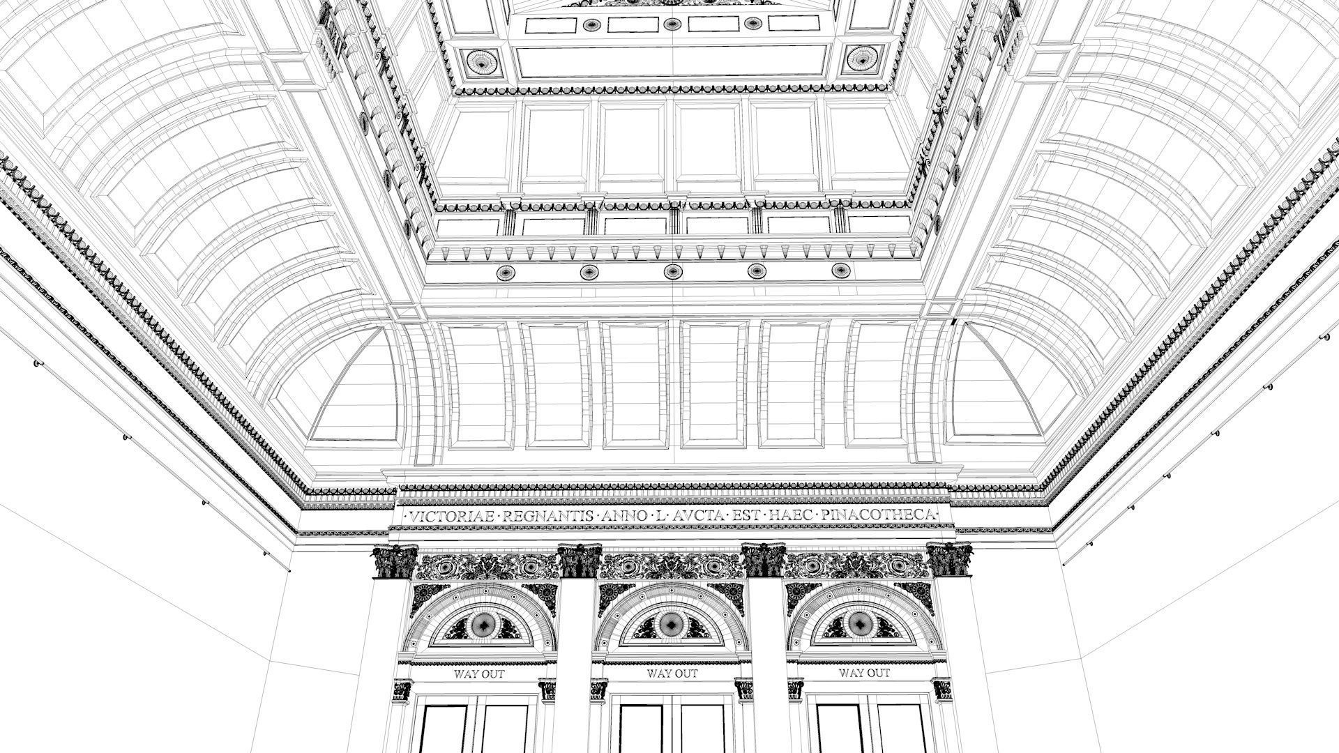 London National Gallery - Interior - Pack 3D model_7