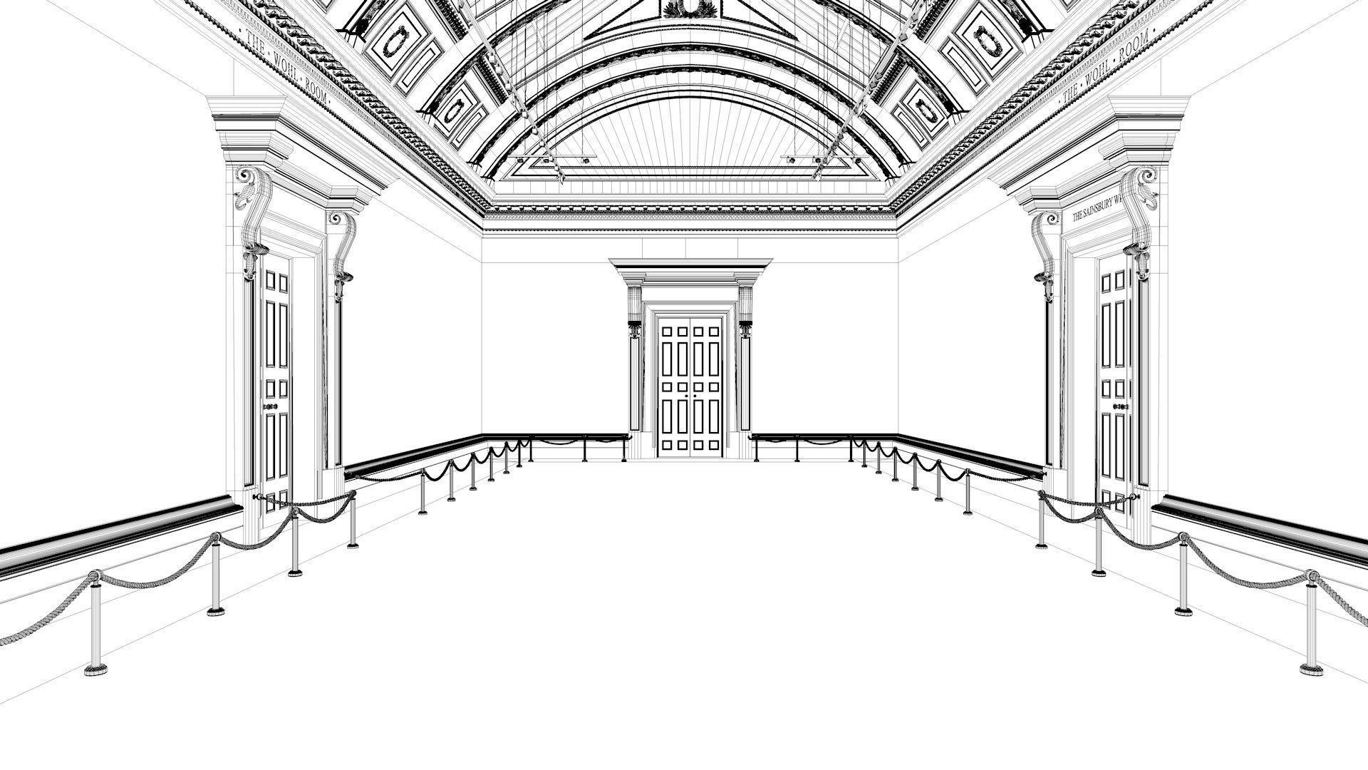London National Gallery - Interior - Pack 3D model_54