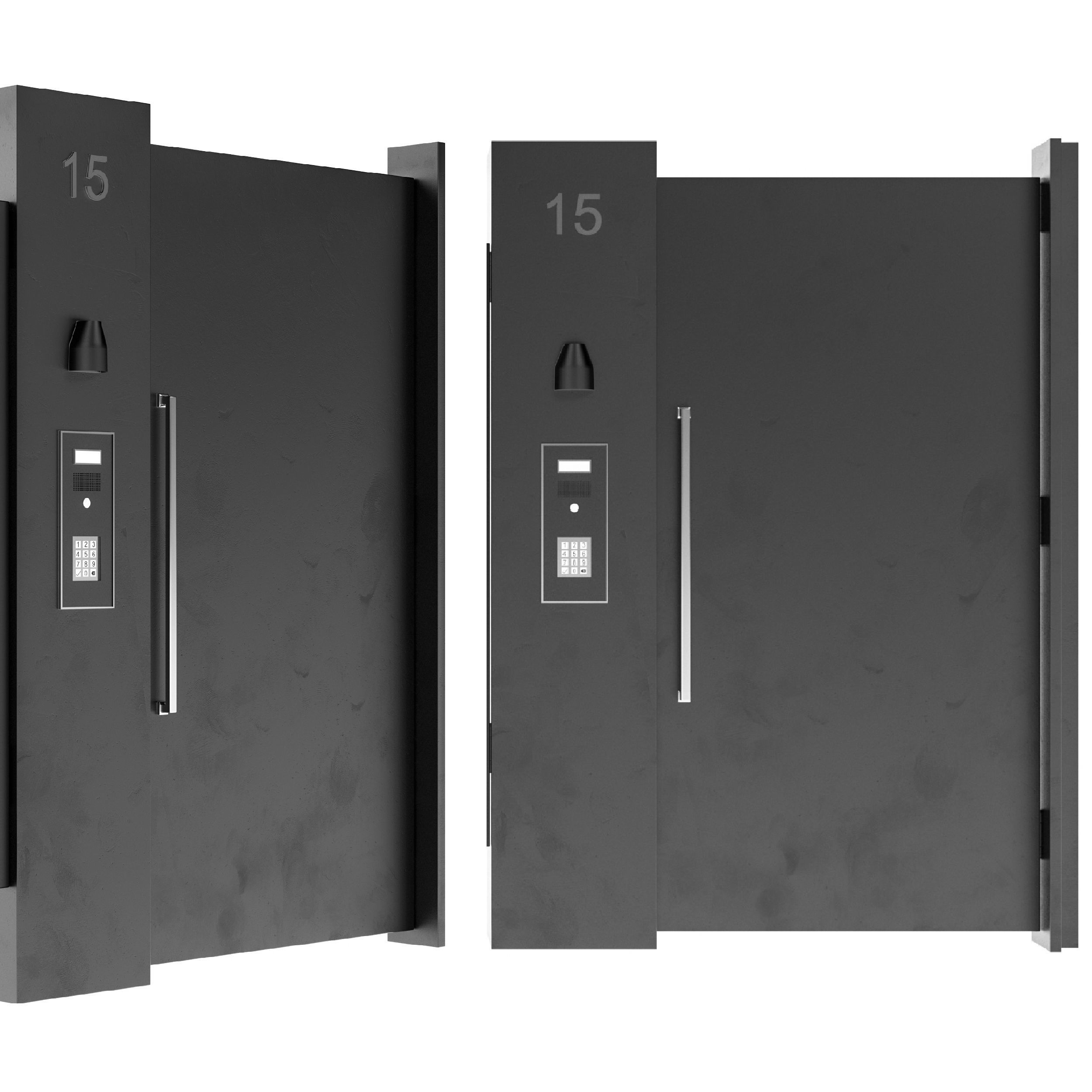 Modern door 07 3D model_2