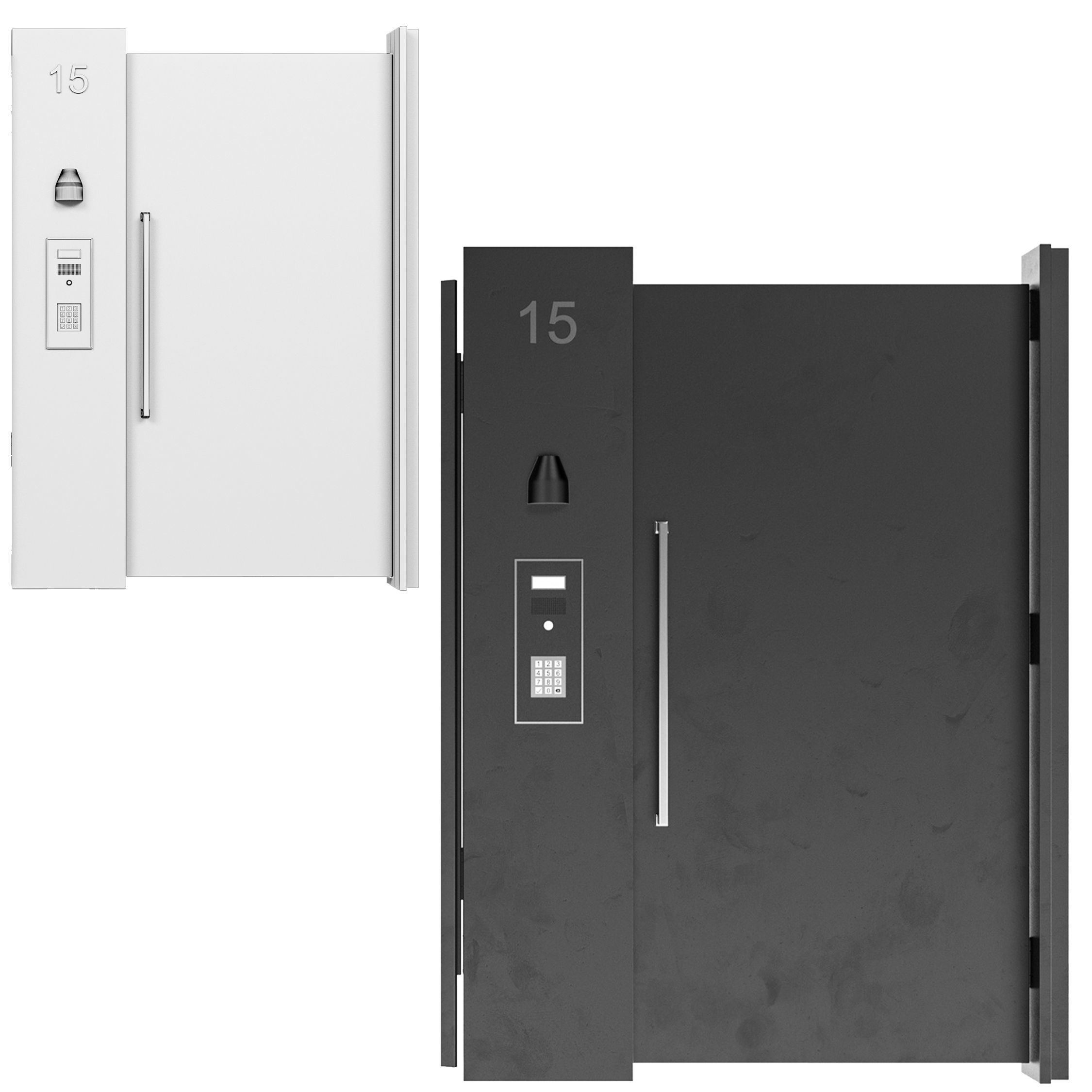 Modern door 07 3D model_5