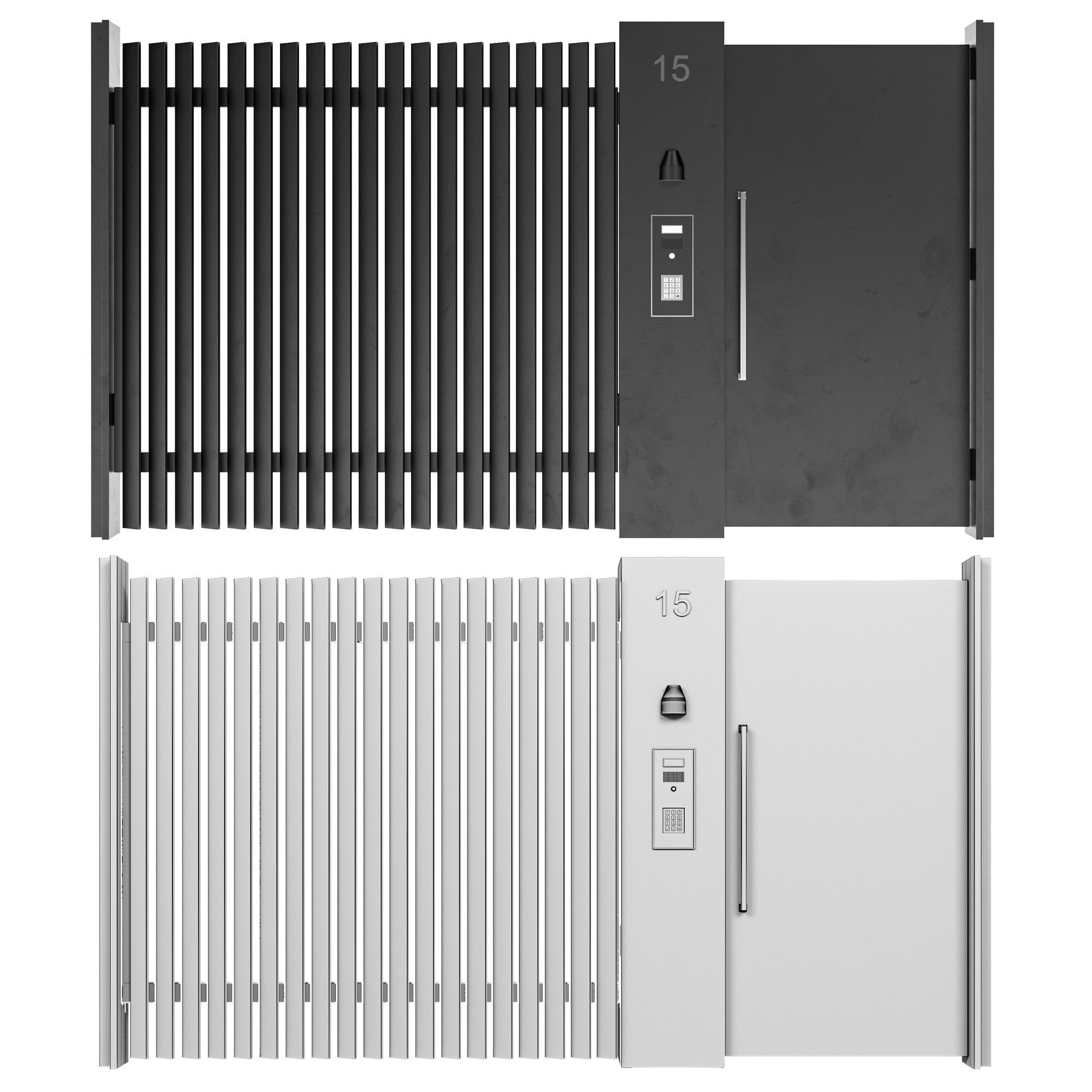 Modern door 07 3D model_6