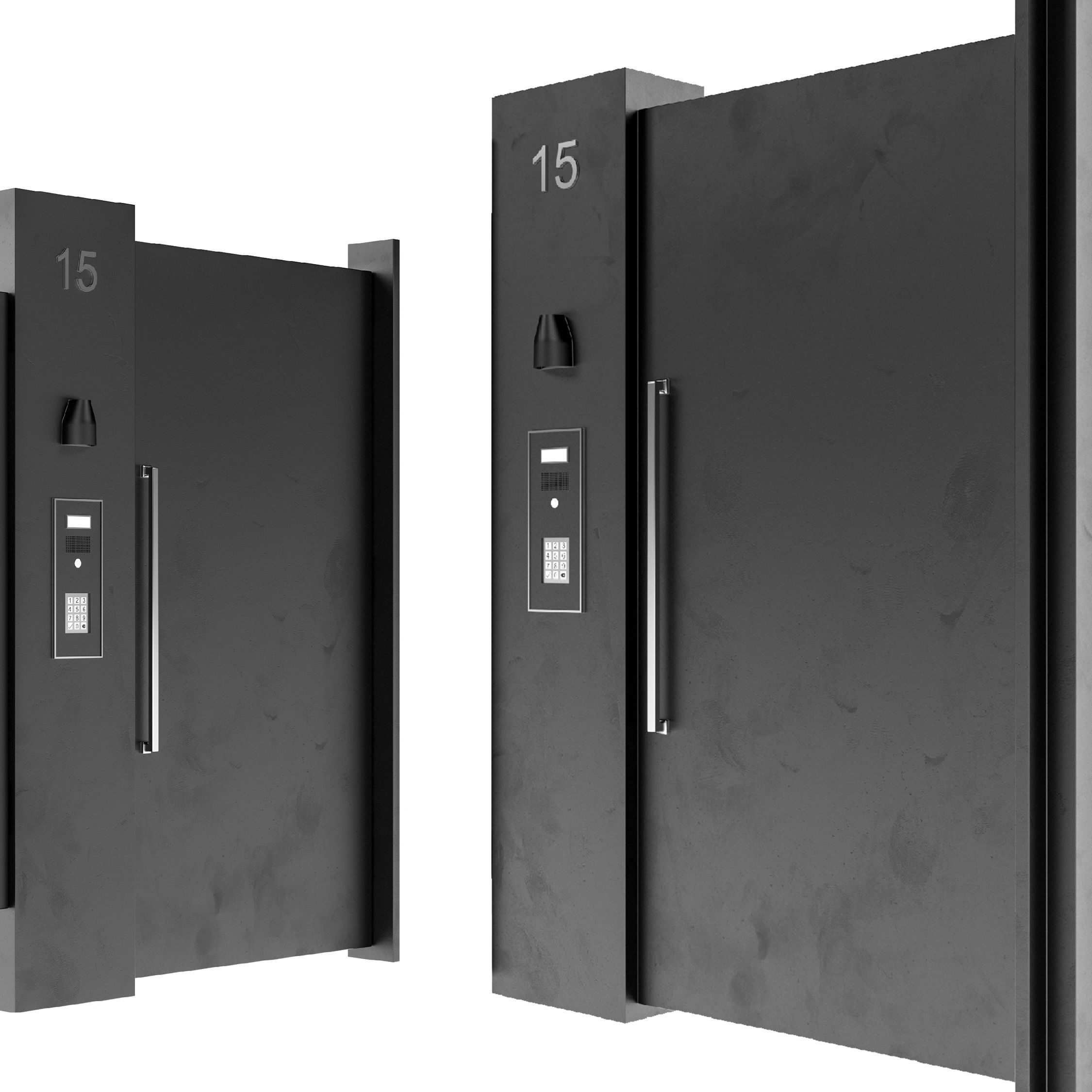 Modern door 07 3D model_4