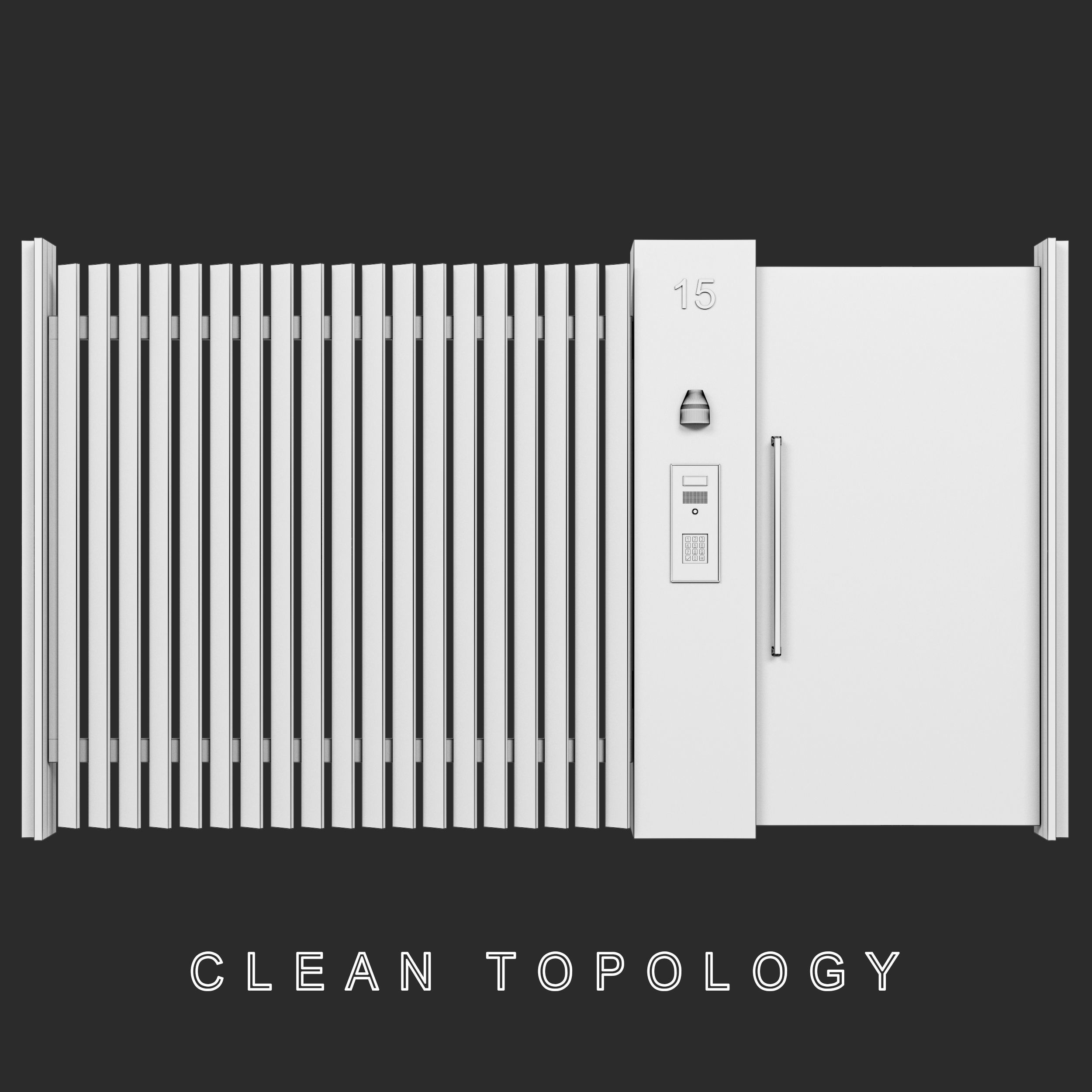 Modern door 07 3D model_3