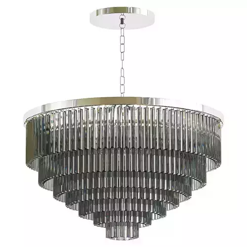 Odeon modern chrome and glass chandelier