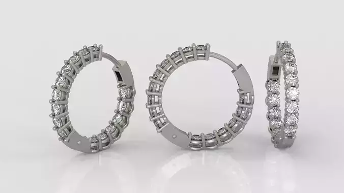 Hoop diamond earrings A70