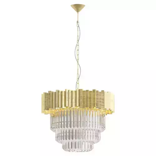 LUSTRA LARGE SILVER FINISH CHANDELIER
