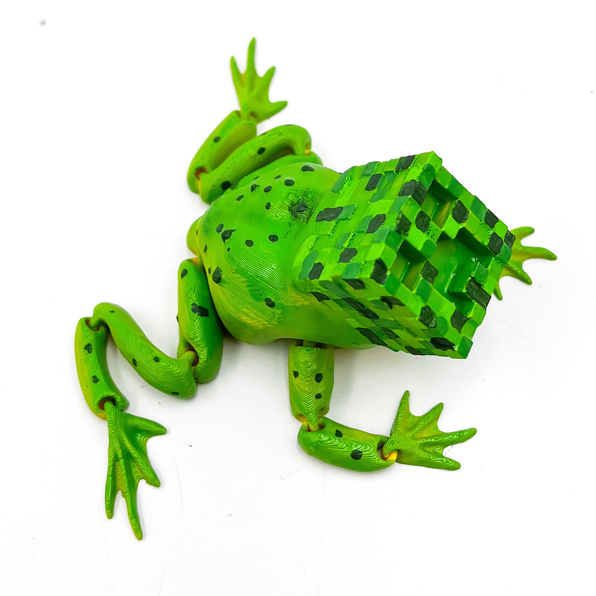 MINECRAFT Flexi Creeper Frog articulated no supports 3D print model_7