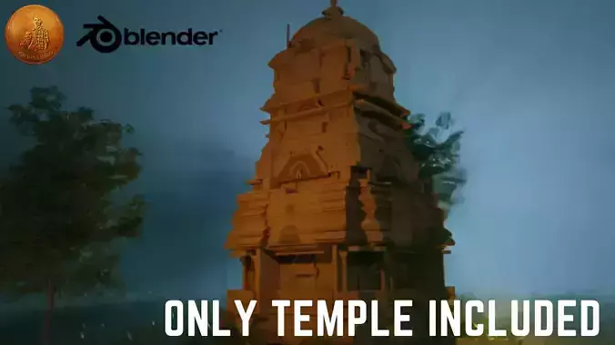 Ancient Temple created using blender