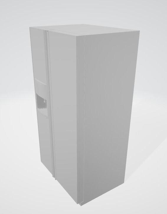 Fridge refrigerator 3D model_1