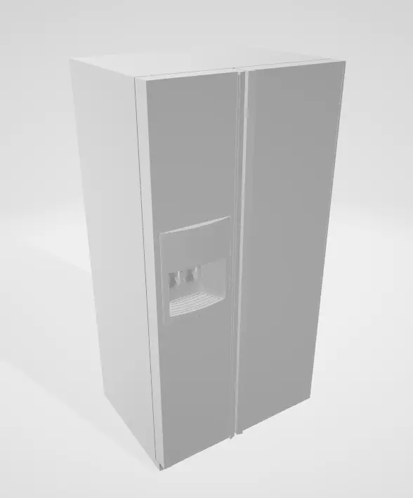 Fridge refrigerator 3D model_0