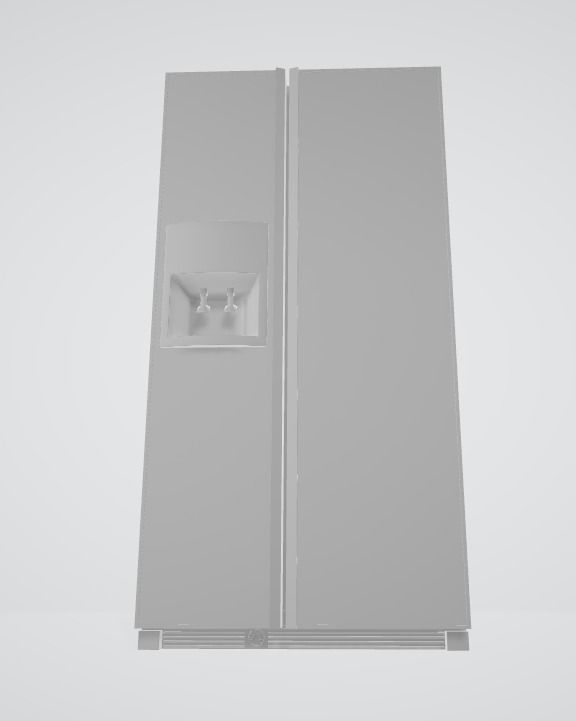 Fridge refrigerator 3D model_2
