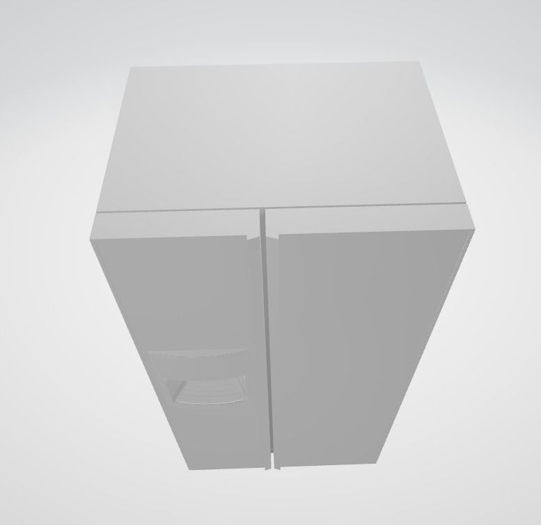 Fridge refrigerator 3D model_4