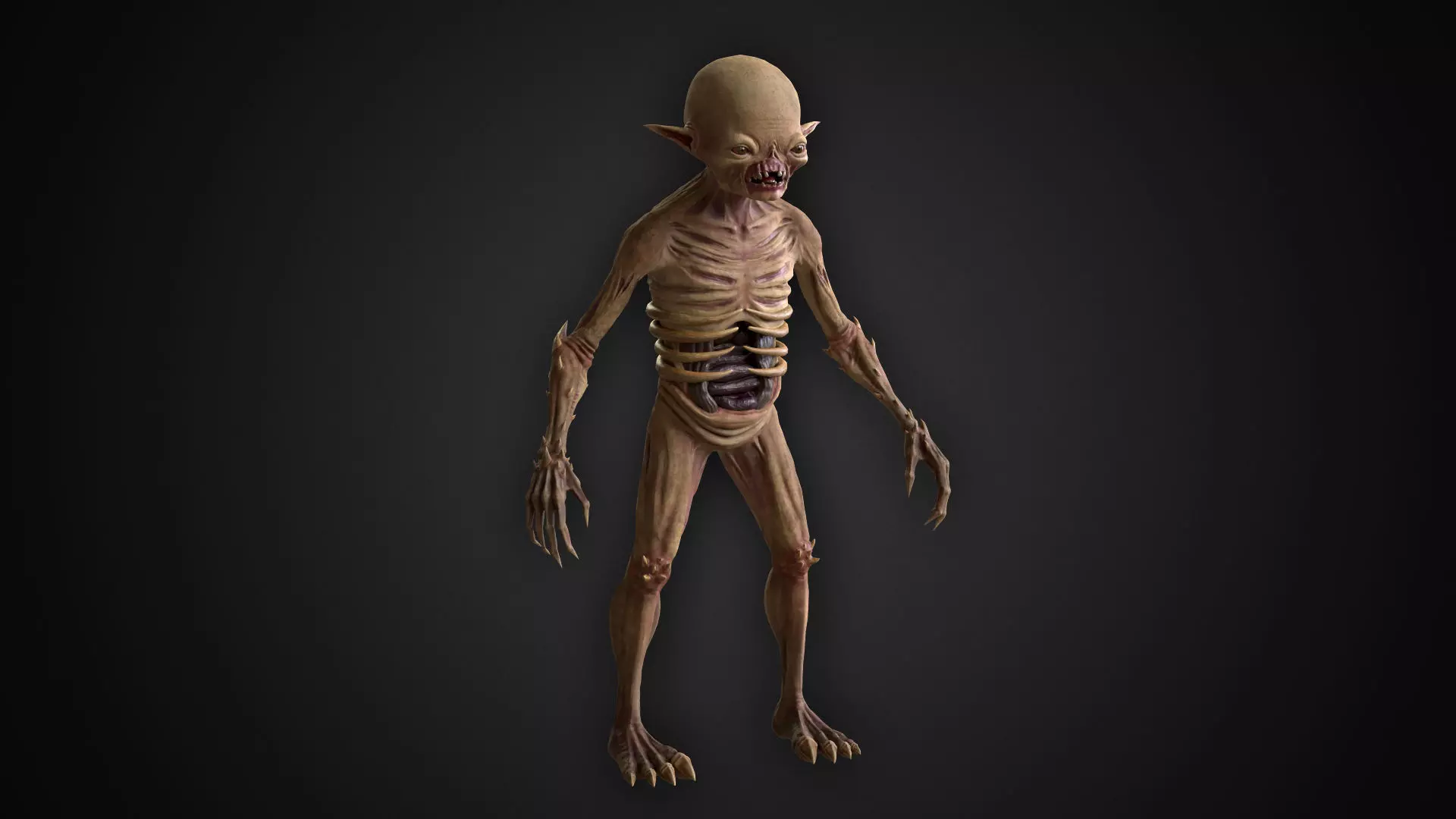 Ripper Goblin Low-poly 3D model_0