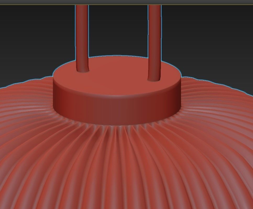 FRIST clear glass pendant light with gold finish 3D model_3