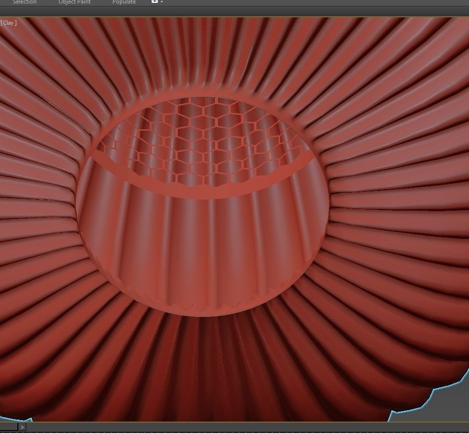 FRIST clear glass pendant light with gold finish 3D model_4