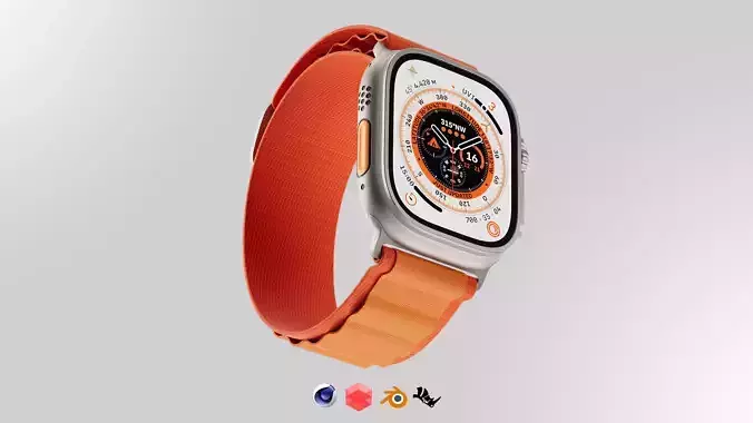 Apple Watch Ultra 2022 - HQ 3D Model 3D model