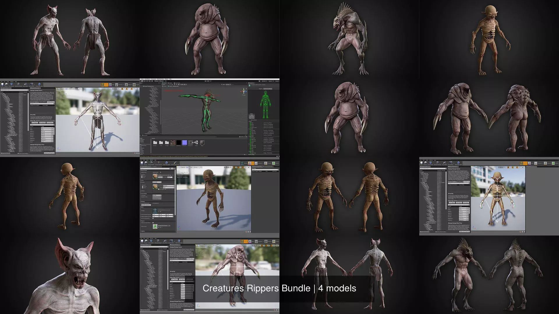 Creatures Rippers Bundle 3D Model Collection_9
