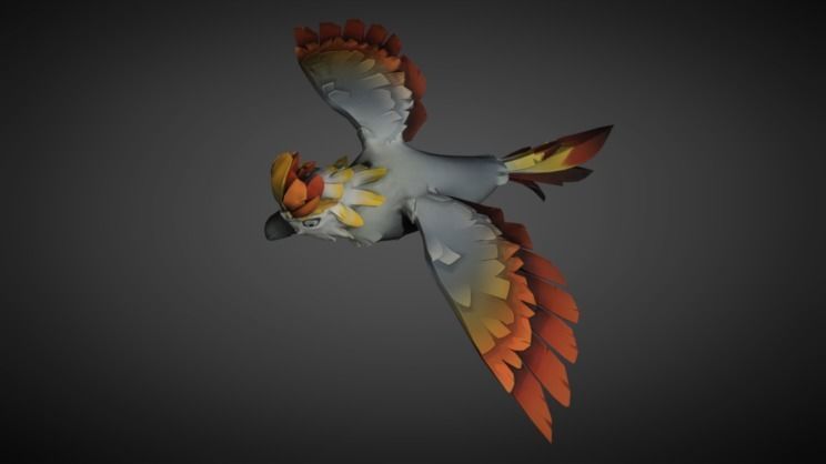 parrot1 cartoon 13 animation Low-poly 3D model_3