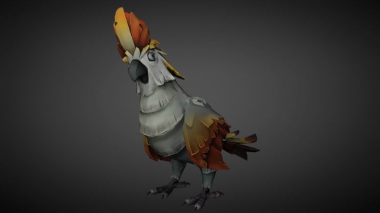 parrot1 cartoon 13 animation Low-poly 3D model_2