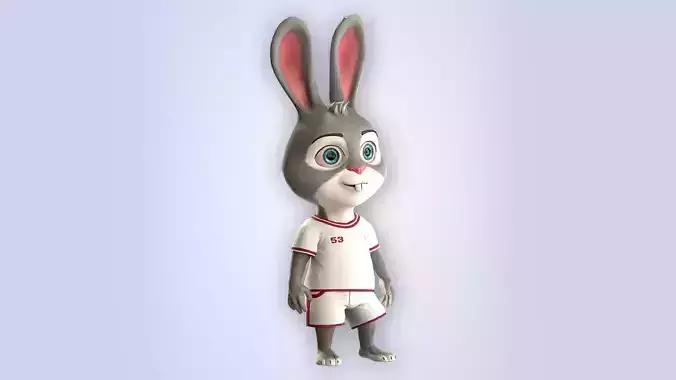 Cartoon Bunny Low-poly 3D model