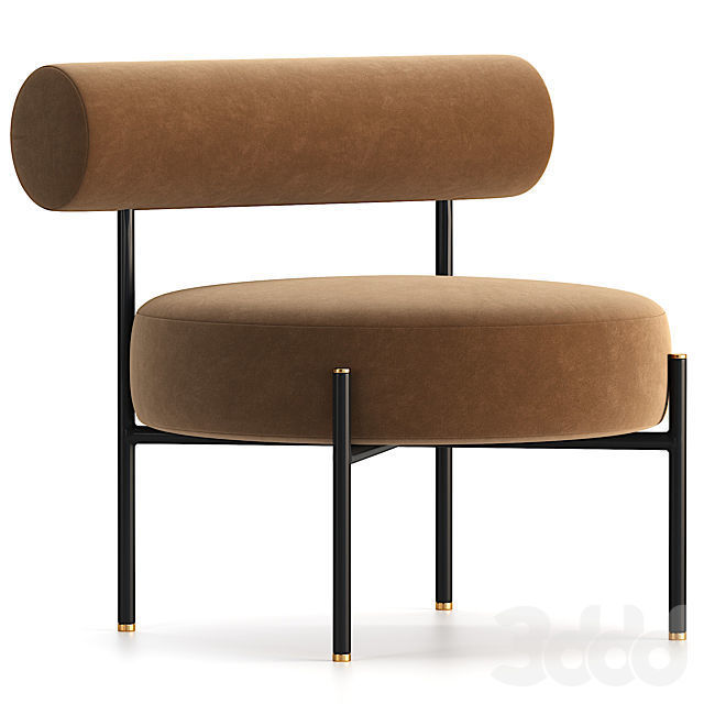 hippo armchair 3D model_9