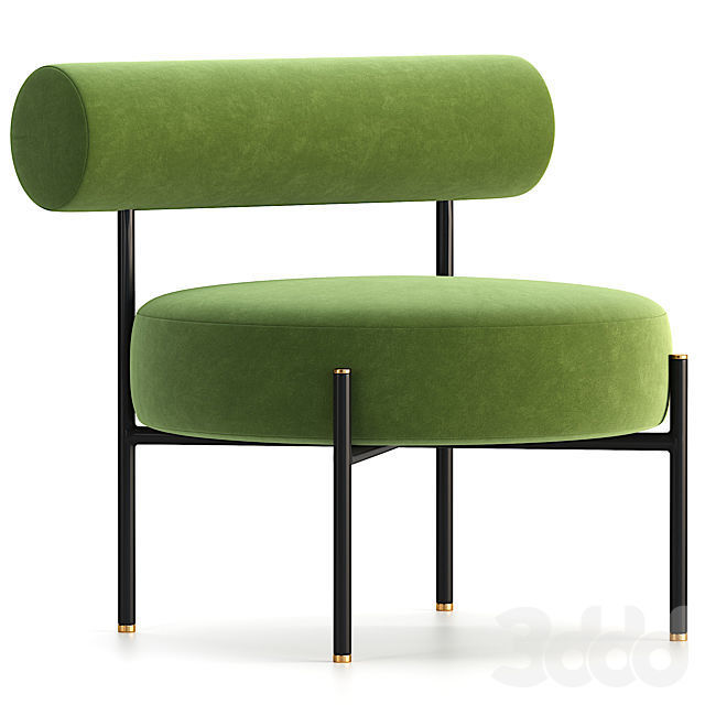 hippo armchair 3D model_8