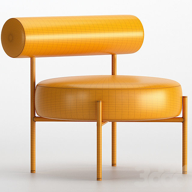 hippo armchair 3D model_12