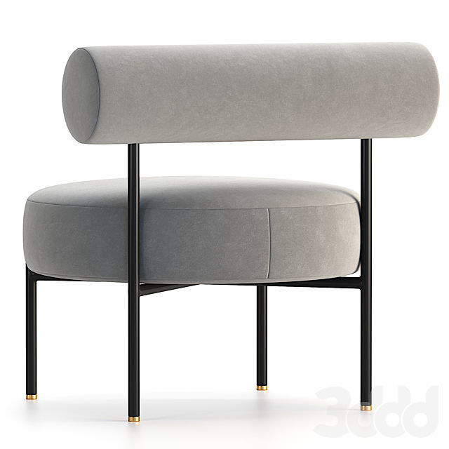 hippo armchair 3D model_10