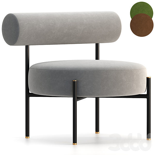 hippo armchair 3D model_7