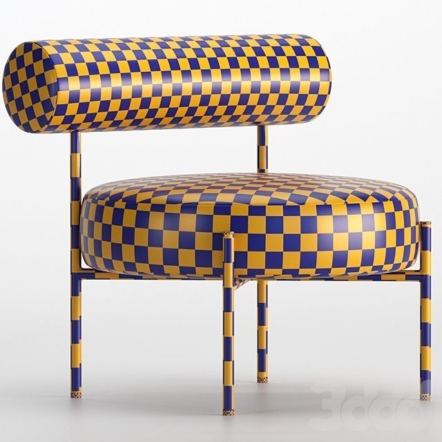 hippo armchair 3D model_11