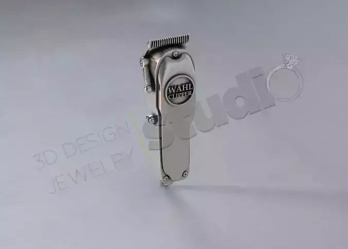 Detailed barber clipper 3d model