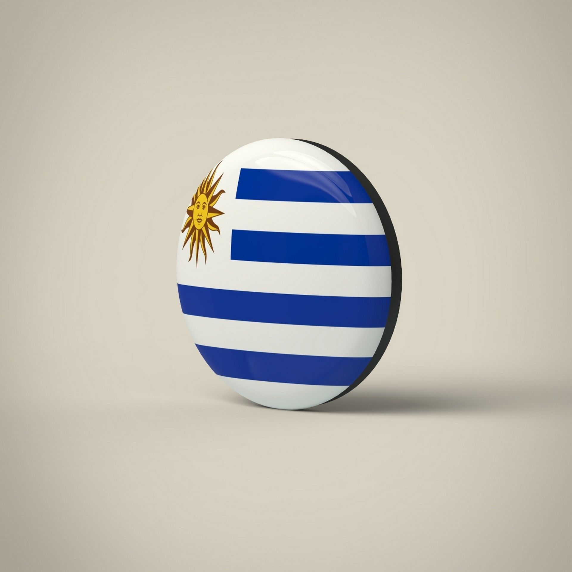 Uruguay Badge Low-poly 3D model_1